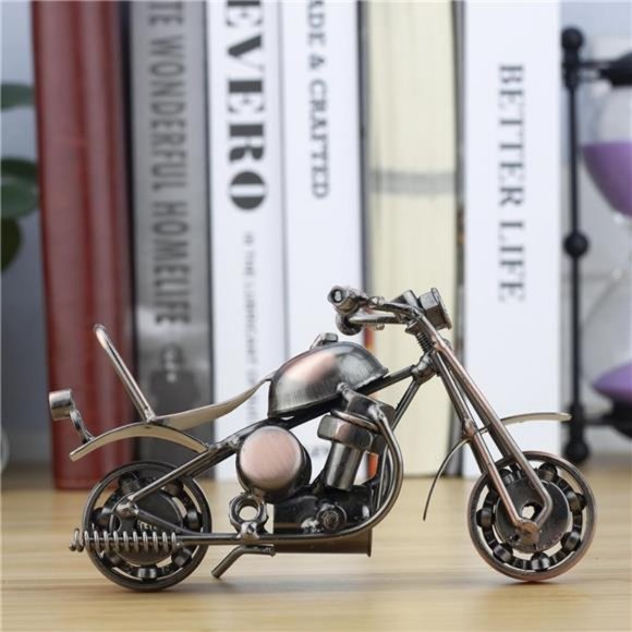 Motorcycle Gifts for Men, Harley Davidson, Vintage Metal Motorcycle - Picture 6 of 7